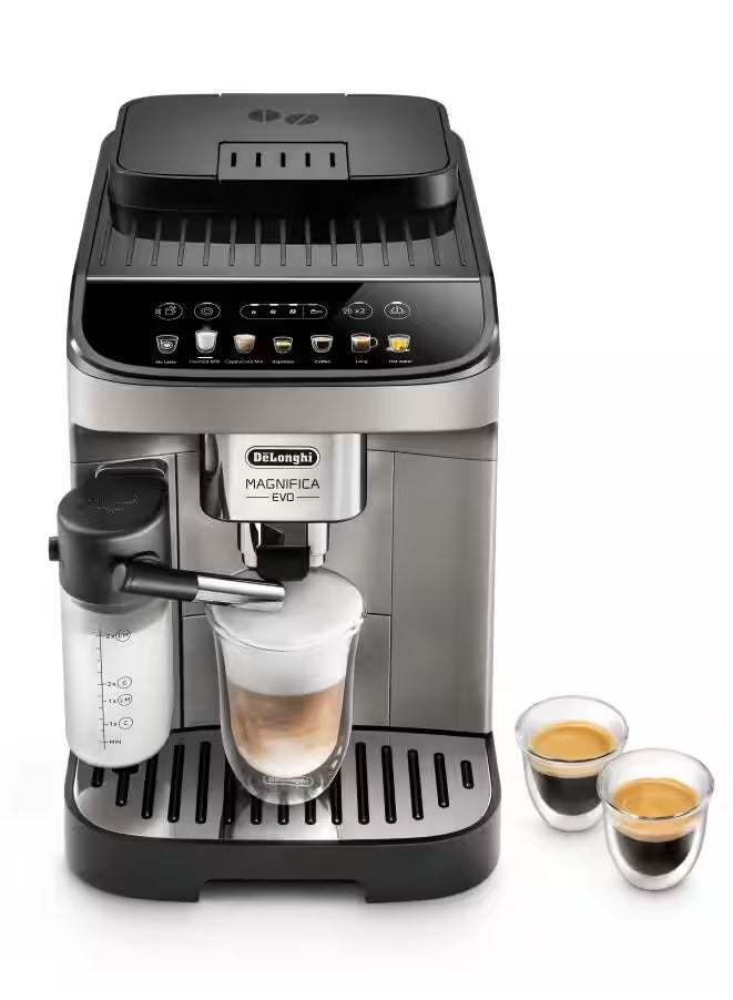 De'Longhi Magnifica Evo Fully Automatic Bean To Cup Coffee Machine 15 Bar 1.8 L 1450 W ECAM290.83.TB Titanium Black - Image 1