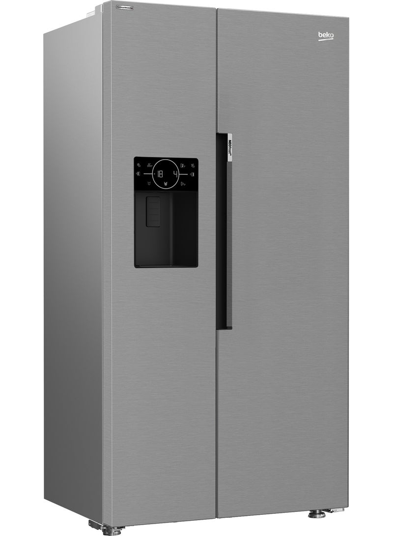 Beko - Side by Side Refrigerator - No-Frost - 525 Litres - Harvest Fresh Technology - ProSmart Inverter Compressor - Direct Water and Ice Dispenser - LED Control Frontal - GN166130XB 7287547932 Prinbia - Image 1