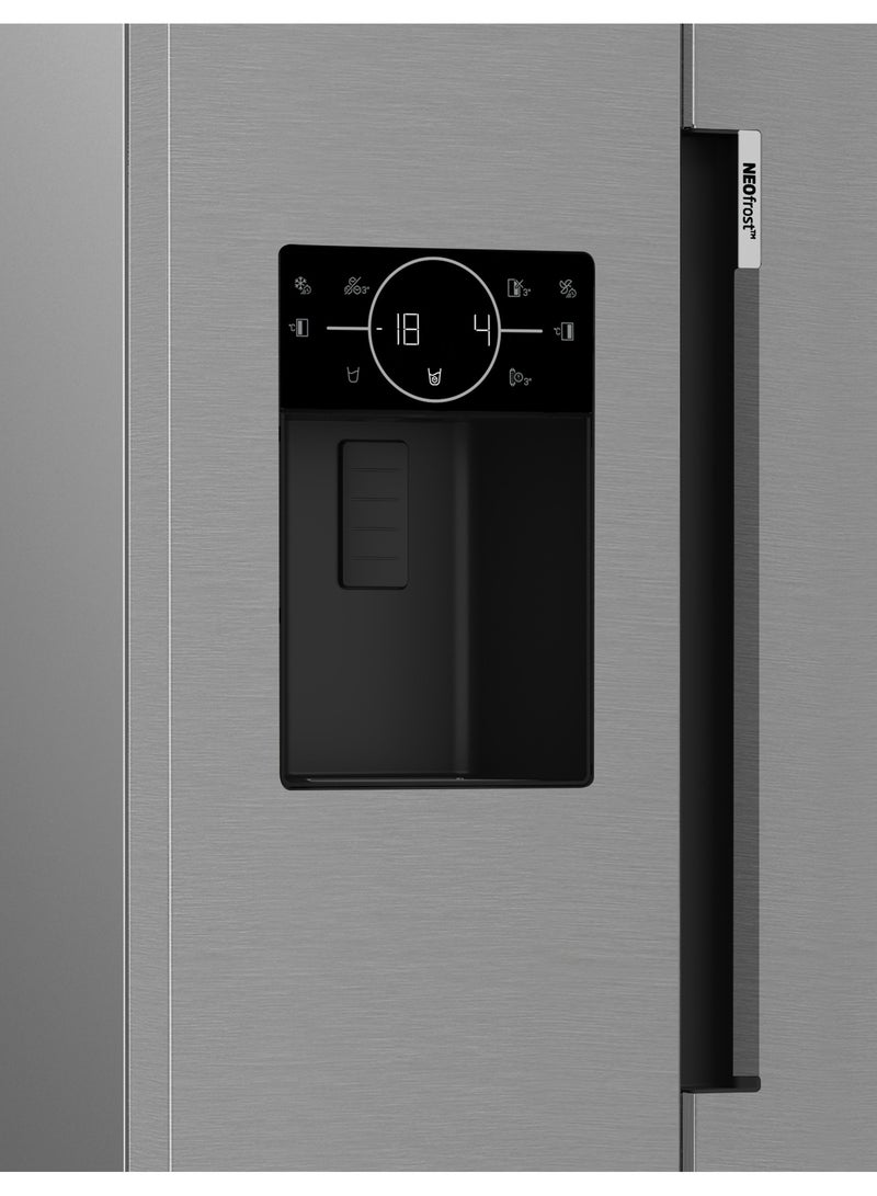 Beko - Side by Side Refrigerator - No-Frost - 525 Litres - Harvest Fresh Technology - ProSmart Inverter Compressor - Direct Water and Ice Dispenser - LED Control Frontal - GN166130XB 7287547932 Prinbia - Image 1