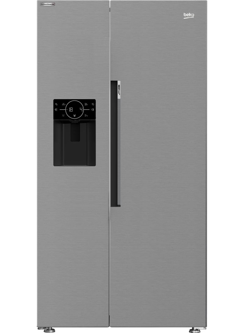Beko - Side by Side Refrigerator - No-Frost - 525 Litres - Harvest Fresh Technology - ProSmart Inverter Compressor - Direct Water and Ice Dispenser - LED Control Frontal - GN166130XB 7287547932 Prinbia - Image 1
