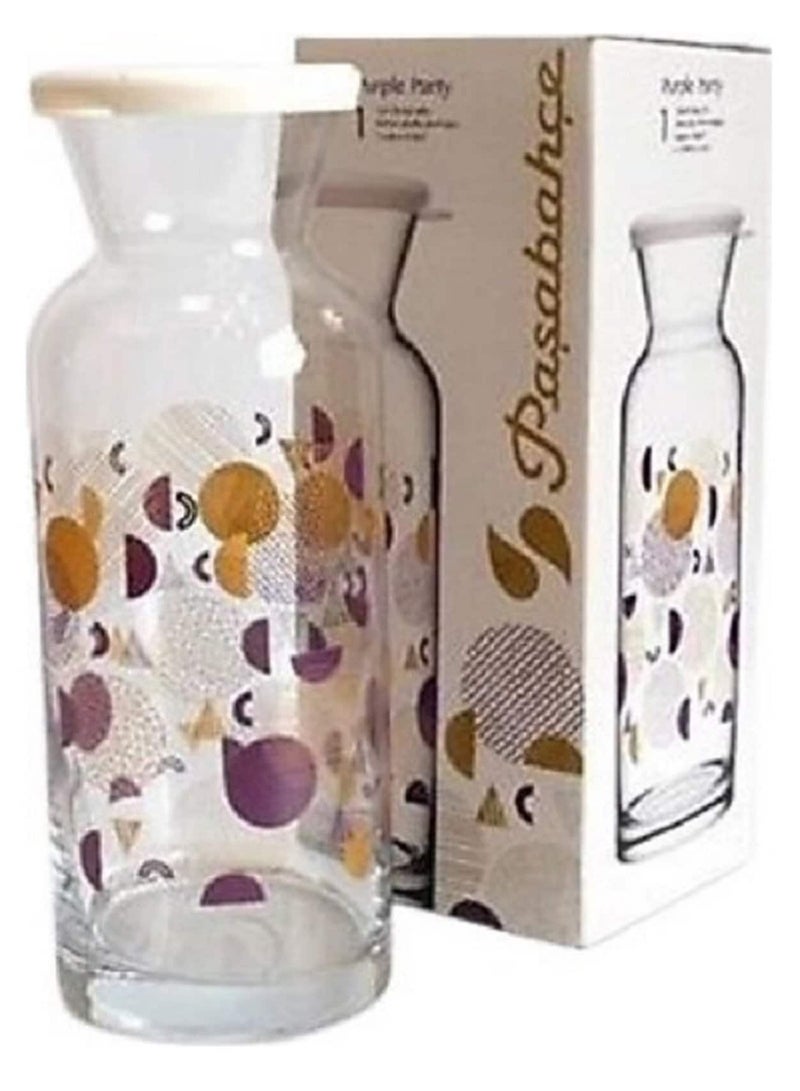 باساباتشي كارافه الحفلات الأرجوانية 700 مل بغطاء سيليكون - Image 1