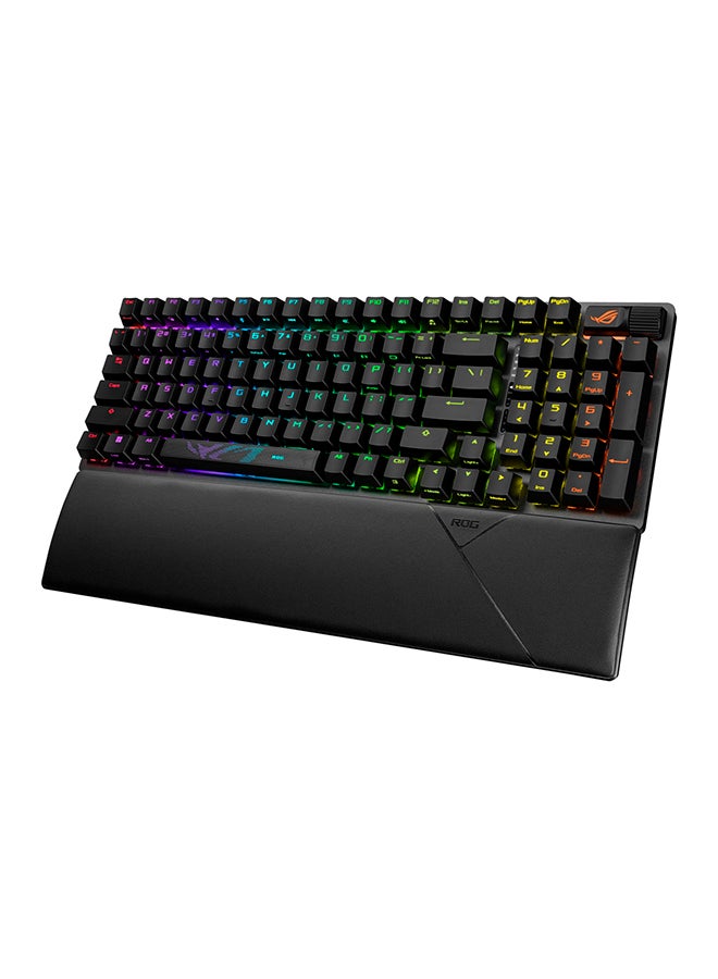 ASUS ROG Strix Scope II 96 Wireless Gaming Keyboard, Tri-Mode Connection, Dampening Foam & Switch-Dampening Pads, Hot-Swappable Pre-lubed ROG NX Snow Switches, PBT Keycaps, RGB-Black