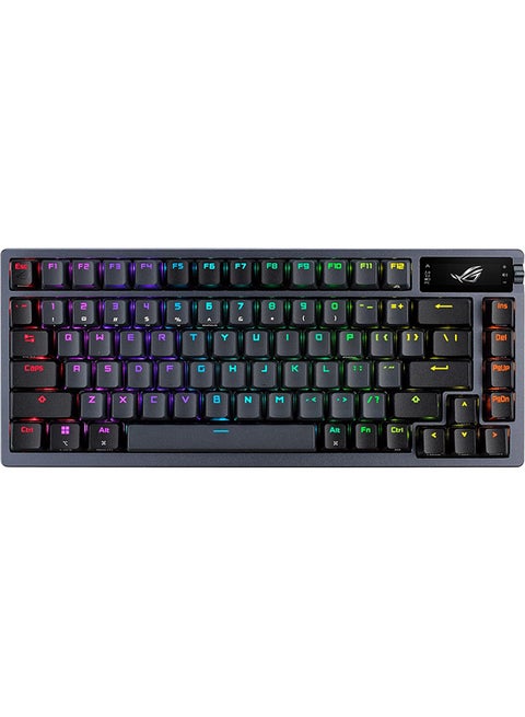 ROG Azoth 75 Wireless DIY Custom Gaming Keyboard, OLED display, Gasket-Mount, Three-Layer Dampening, Hot-Swappable Pre-lubed ROG NX Red Switches And Keyboard Stabilizers, PBT Keycaps, RGB, US layout