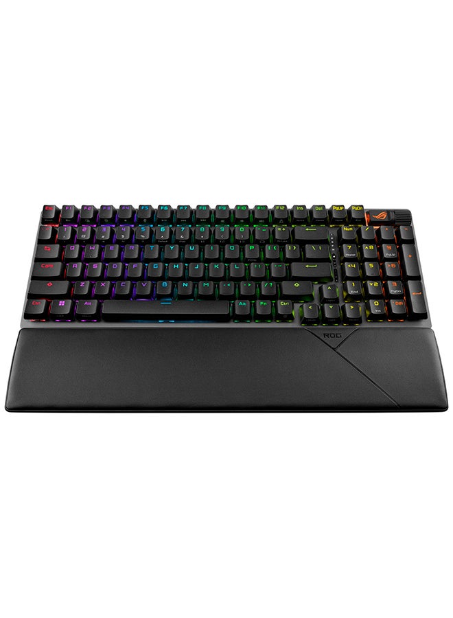 ASUS - ASUS ROG Strix Scope II 96 Wireless Gaming Keyboard, Tri-Mode Connection, Dampening Foam & Switch-Dampening Pads, Hot-Swappable Pre-lubed ROG NX Storm Switches, PBT Keycaps, RGB-Black - Image 1