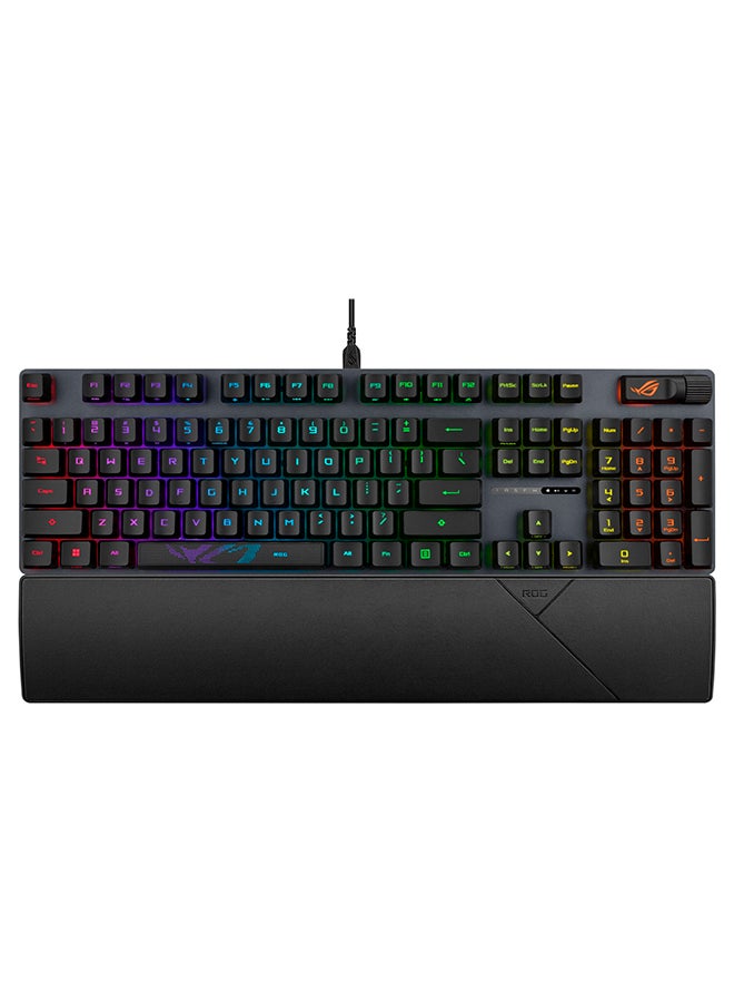 ASUS - ROG Strix Scope II RX Gaming Keyboard, IP57, Dampening Foam, Pre-lubed ROG RX Red Optical Switches, PBT Keycaps, multi-function controls, Xbox Game Bar function hotkeys, RGB - Image 1