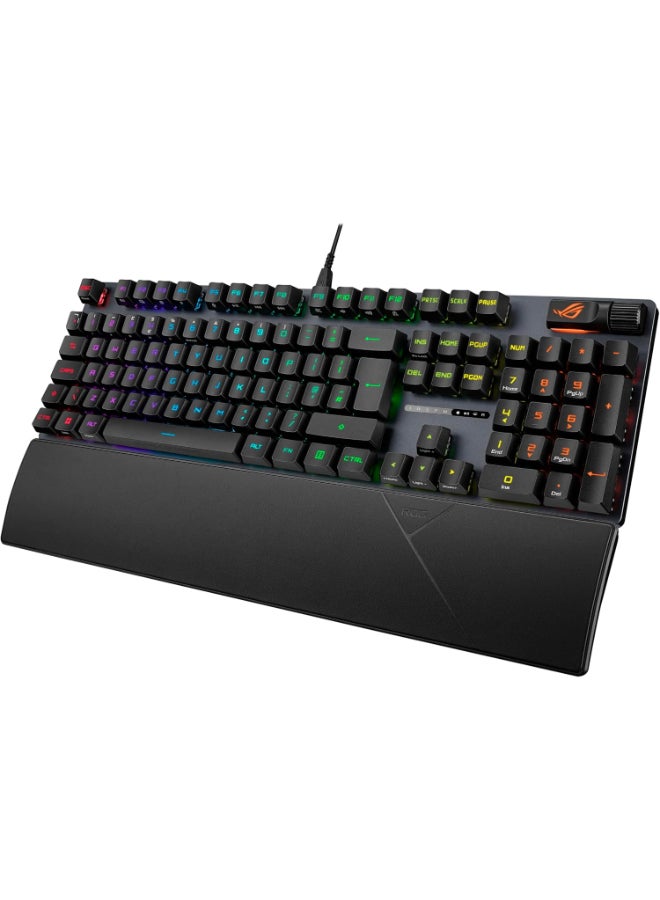 ASUS - ROG Strix Scope II RX Gaming Keyboard, IP57, Dampening Foam, Pre-lubed ROG RX Red Optical Switches, PBT Keycaps, multi-function controls, Xbox Game Bar function hotkeys, RGB, US layout - Image 1