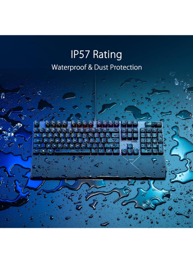 ASUS - ROG Strix Scope II RX Gaming Keyboard, IP57, Dampening Foam, Pre-lubed ROG RX Red Optical Switches, PBT Keycaps, multi-function controls, Xbox Game Bar function hotkeys, RGB, US layout - Image 1