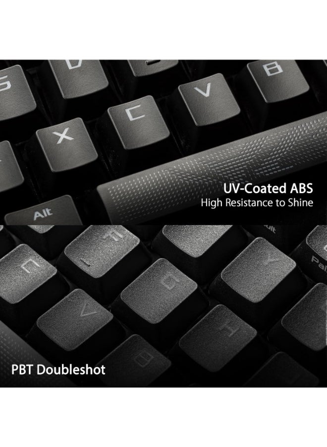 ASUS - ROG Strix Scope II RX Gaming Keyboard, IP57, Dampening Foam, Pre-lubed ROG RX Red Optical Switches, PBT Keycaps, multi-function controls, Xbox Game Bar function hotkeys, RGB, US layout - Image 1