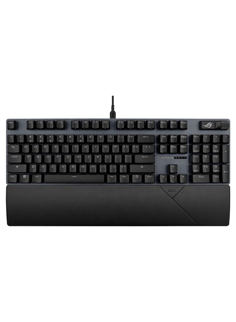 ASUS - ROG Strix Scope II Full-Size Gaming Keyboard, Dampening Foam, Pre-lubed ROG NX Storm Switches, PBT Keycaps, multi-function controls, hotkeys for Xbox Game Bar and recording, RGB - Image 1