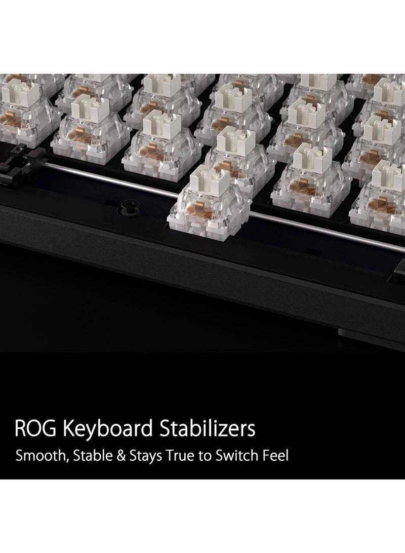 ASUS - ROG Strix Scope II Full-Size Gaming Keyboard, Dampening Foam, Pre-lubed ROG NX Storm Switches, PBT Keycaps, multi-function controls, hotkeys for Xbox Game Bar and recording, RGB - Image 1