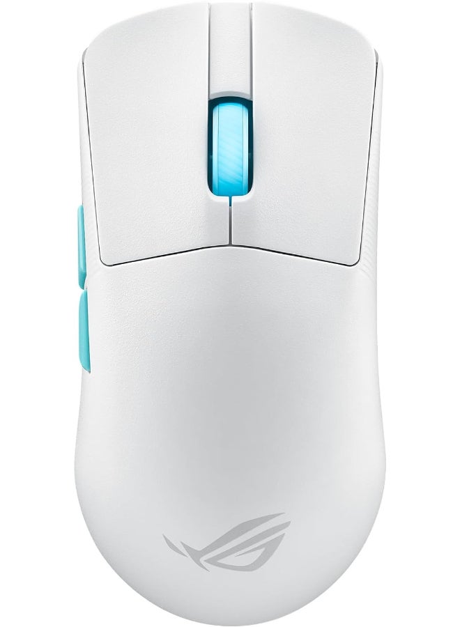 ASUS - Asus ROG Harpe Ace Aim Lab Edition Wireless Gaming Mouse, 54 g Lightweight, 2.4GHz RF, Bluetooth, 36K DPI Sensor, 5 Buttons, ROG SpeedNova, ROG Omni Receiver, Esports & FPS Gaming, White - Image 1