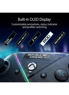 ASUS ROG Raikiri Pro Wireless PC controller, OLED display, USB-C/2.4GHz/BT on PC, USB-C on Xbox, 4 remappable rear buttons, step/linear triggers, adjustable joystick sensitivity, 3.5mm jack, ESS DAC  - Image 2