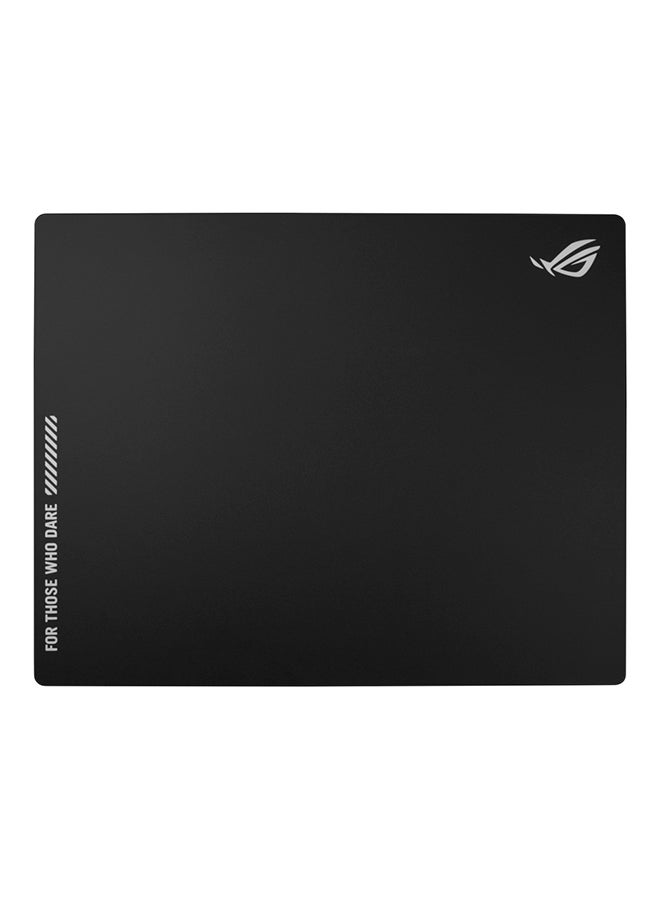 ASUS ROG Moonstone Ace L Tempered Glass Gaming Mouse Pad, Ultrafast Glides, Noise-Reducing Design,  9H Tempered Glass, Impact & Scratch Resistant, Anti-slip Silicone Base, 500 x 400 mm, Black | 90MP03L0-BPUA00  - Image 1