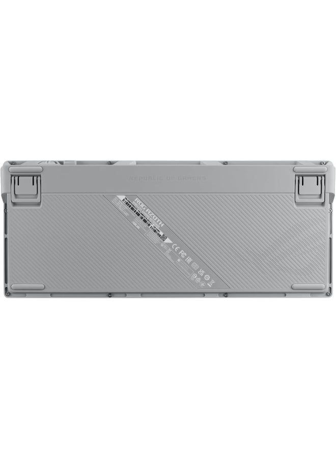 ASUS ASUS ROG Azoth White RGB (QWERTZ layout, 75% keyboard form factor, ROG NX Mechanical switches, OLED display, wireless with Bluetooth or 2.4 GHz RF wireless, USB cable)- White  - Image 5