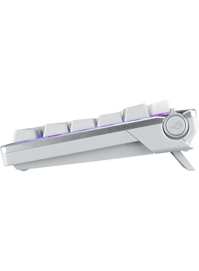 ASUS ASUS ROG Azoth White RGB (QWERTZ layout, 75% keyboard form factor, ROG NX Mechanical switches, OLED display, wireless with Bluetooth or 2.4 GHz RF wireless, USB cable)- White  - Image 4