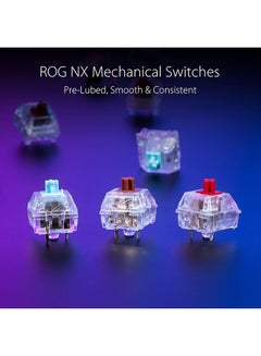 أسوس لوحة مفاتيح ميكانيكية مدمجة للألعاب ASUS ROG Falchion Ace 65% RGB، ومفاتيح ROG NX حمراء ومثبتات مفاتيح، وإسفنج مثبط الصوت، وأغطية مفاتيح PBT، سلكية مع KVM، وثلاث زوايا، وغطاء غطاء أبيض  - Image 3