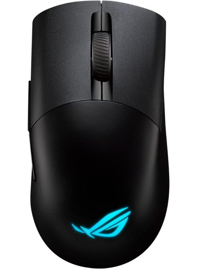 ASUS Asus ROG Keris Wireless AimPoint Gaming Mouse, Tri-mode connectivity (2.4GHz RF, Bluetooth, Wired), 36000 DPI sensor, 5 programmable buttons, ROG SpeedNova, Replaceable switches, Paracord cable, Black - Image 1