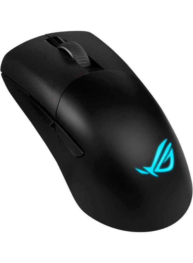 ASUS Asus ROG Keris Wireless AimPoint Gaming Mouse, Tri-mode connectivity (2.4GHz RF, Bluetooth, Wired), 36000 DPI sensor, 5 programmable buttons, ROG SpeedNova, Replaceable switches, Paracord cable, Black - Image 2