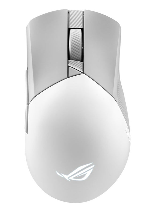Asus ROG Gladius III Wireless AimPoint Gaming Mouse, Connectivity (2.4GHz RF, Bluetooth, Wired), 36000 DPI sensor, 6 programmable buttons, ROG SpeedNova, Replaceable switches, Paracord cable, White - Image 1