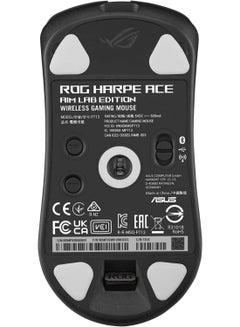 أسوس ماوس الألعاب اللاسلكي Asus ROG Harpe Ace Aim Lab Edition، خفيف الوزن 54 جرام، تردد RF 2.4 جيجا هرتز، بلوتوث، مستشعر 36K DPI، 5 أزرار، ROG SpeedNova، جهاز استقبال ROG Omni، ألعاب الرياضات الإلكترونية وألعاب FPS، أسود  - Image 4