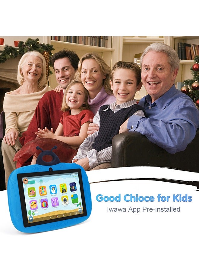 C idea 7 Inch Tablet For Kids, Android 9 Kids 4Gb+64Gb WiFi HD Display Screen Iwawa Dual Camera Children Toddler Safety Educational Learning Tablet With Case For Boys And Girls  - Image 5