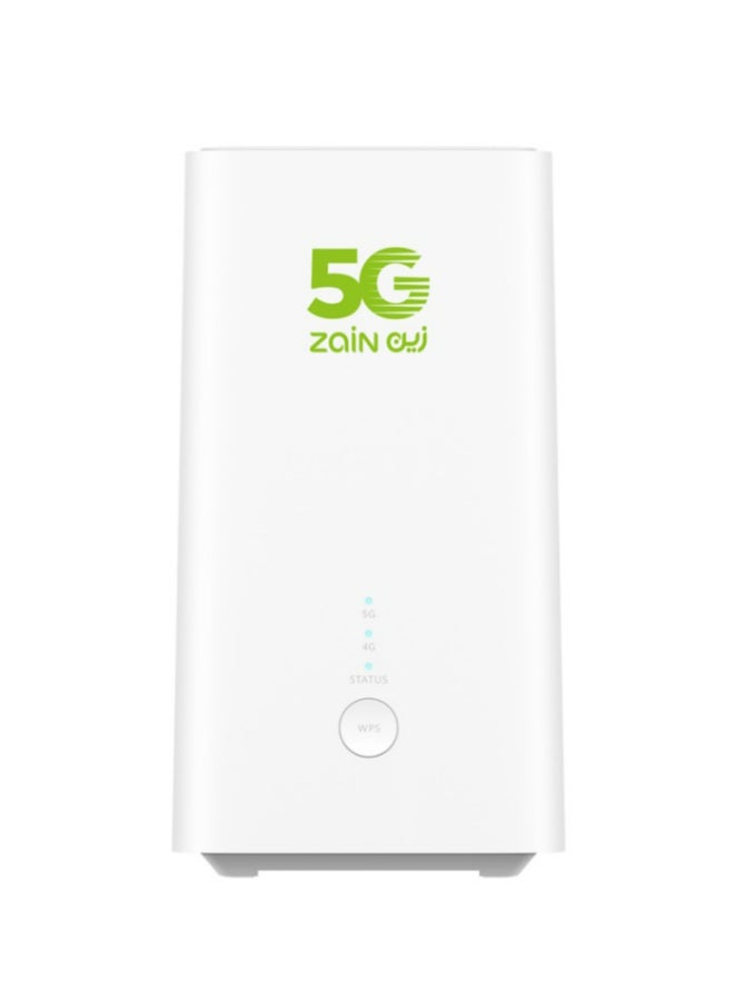 Zain 5G CPE 5, Wi-Fi 6 " Support All Networks/Sim Cards" H155-381 | White - Image 1
