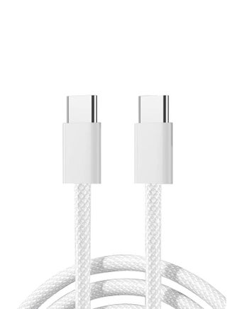 Ben Series Braided 60W Fast Charging Data Cable Type-C To Type-C 1M White - pnsku/N70053393V/45/_/1710000042/b21ae02d-344f-4c61-8306-09daf7782839