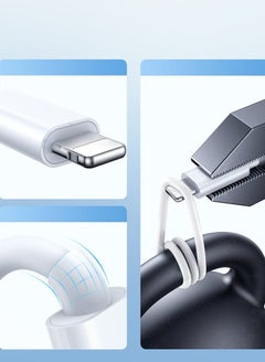 JOYROOM S-IW008 3-In-1 iP Watch Magnetic Charger+Lightning+Type-C cable (USB-A) 1.2M White  - Image 4