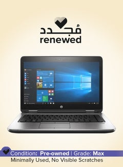إتش بي Renewed -  ProBook 640 G3 With 14-Inch Display,Core i5-7200U/7th Gen/8GB RAM/256GB SSD/Windows 10 English Black  - Image 1