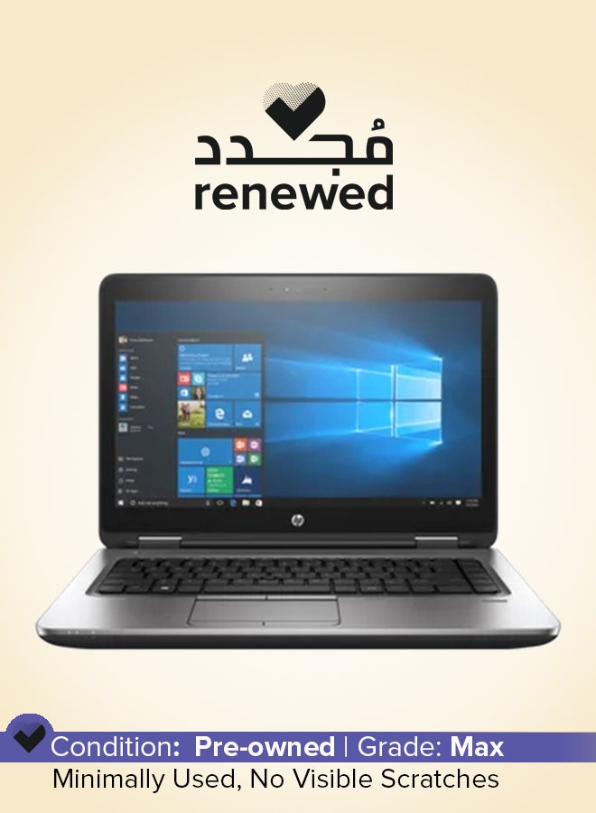 Renewed - ProBook 640 G3 Laptop With 14-Inch Display, Intel Core i5-7200U/7th Gen/8GB RAM/256GB SSD/Windows 10 English Black