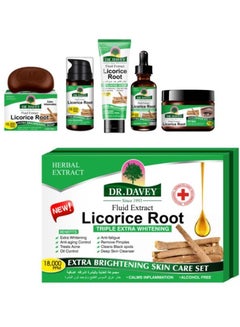 DR. DAVEY Licorice Root Extra Skin Care Set SOAP100G ,CREAM100ML,SCRUB120ML,SERUM100ML,EYE GEL60Gcentigram 