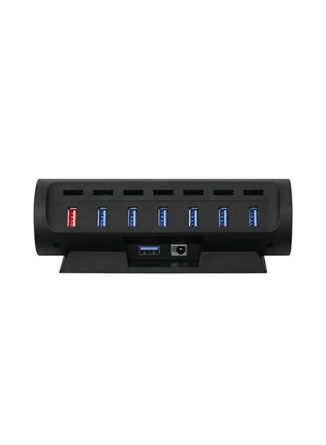 Streamplify - Streamplify HUB CTRL 7 7-Port RGB USB Hub 2.0A USB Port fast Charging Black - Image 1