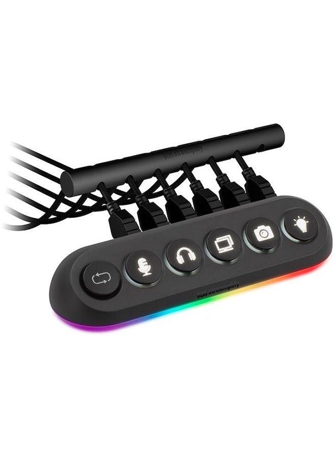 Streamplify - Streamplify HUB DECK 5 RGB USB Hub 5-port USB Hub Power Charging - Image 1