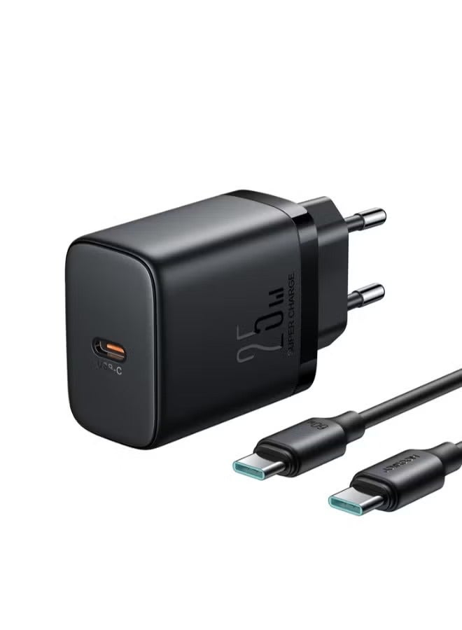 JOYROOM JR-TCF11EU PD 25W Mini Intelligent Fast Charger USB-C Black  - Image 1