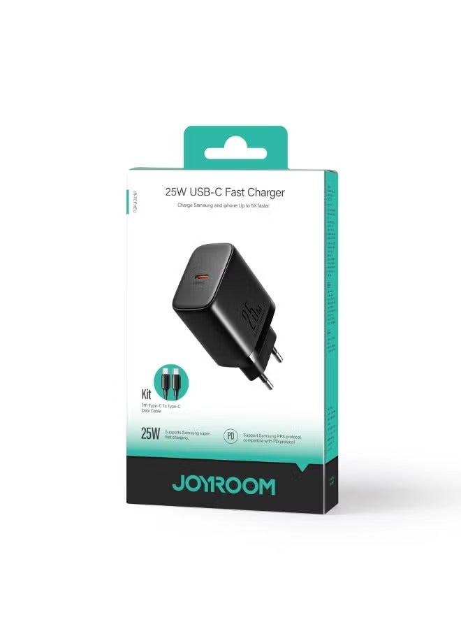 JOYROOM JR-TCF11EU PD 25W Mini Intelligent Fast Charger USB-C Black  - Image 2