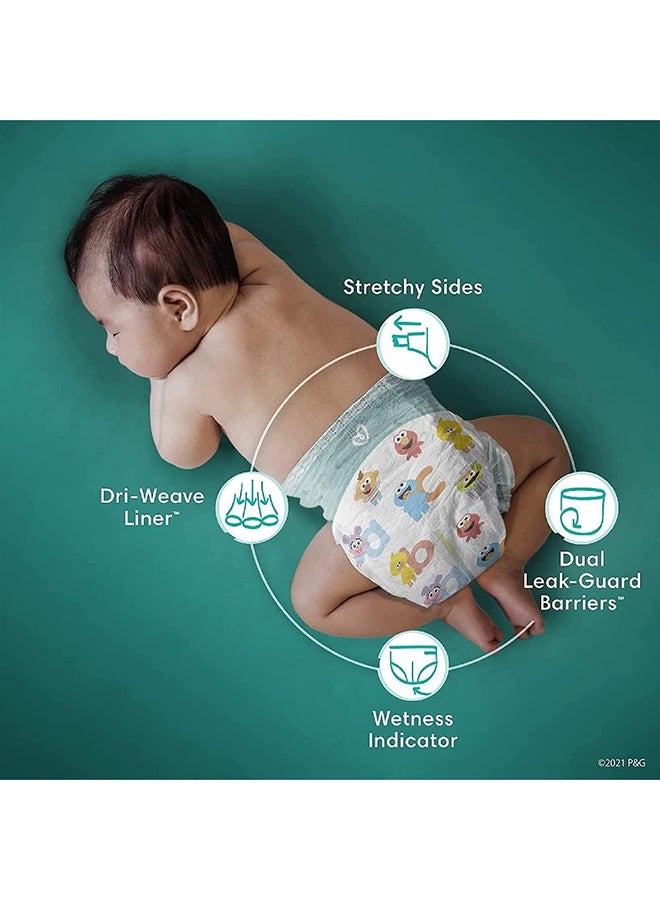 Pampers - Baby Dry Diapers Newborn - Size 0, 104 Count, Absorbent Disposable Diapers - Image 1