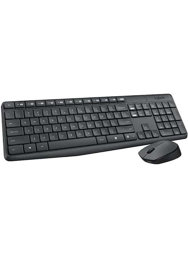 Logitech - Wireless Keyboard and Mouse Set for Windows, 2.4 GHz Wireless Unifying USB Receiver, 15 FN Keys, Long Battery Life, Compatible with PC, Laptop grey - Image 1