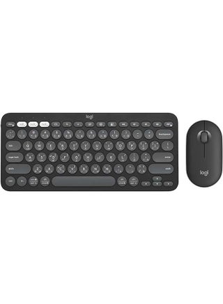 Pebble 2 Combo, Wireless Keyboard and Mouse, Quiet and Portable, Customisable, Logi Bolt, Bluetooth, Easy-Switch for Windows, macOS, iPadOS, Chrome, ARA Layout Graphite - pnsku/N70053867V/45/_/1710241865/9af6a1c4-ab42-40ff-804c-ecbba90aec5b