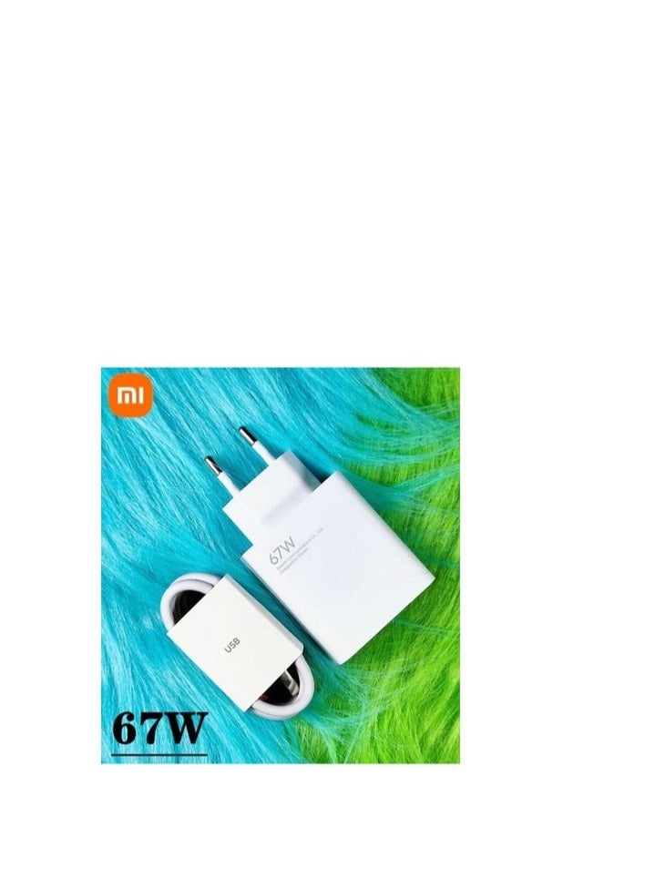 Xiaomi 67W VOOC Charge Adapter 6A With Type C Cable White  - Image 2