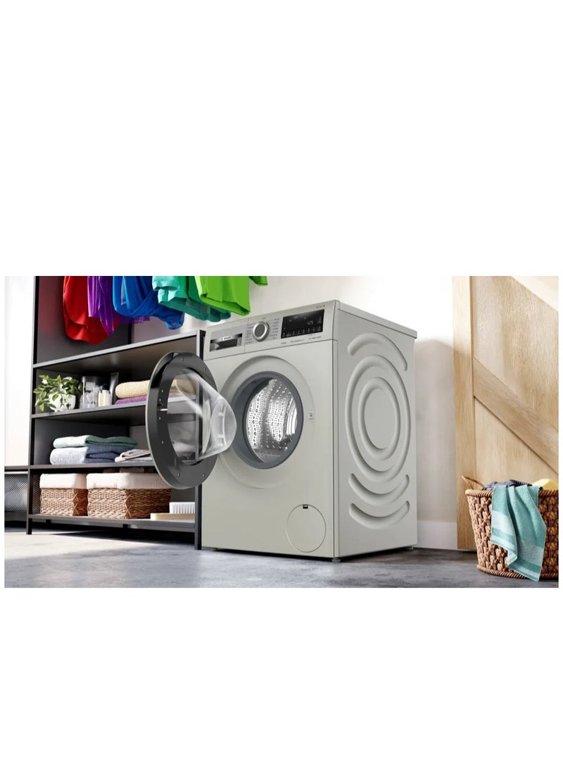 Washer front loade Series 4 Maximum spin speed 1400 rpm LED-display Eco silence drive inox 10 kg WGA2540XEG Silver