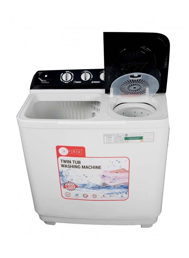 عفرا غسالة أفرا اليابانية - تحميل علوي، 450 واط، 10 كجم، حوض مزدوج، شبه أوتوماتيكية، قائمة بذاتها، هيكل بلاستيكي متين، معتمدة من G-MARK، ESMA، ROHS، وCB، ضمان لمدة سنتين - Image 2