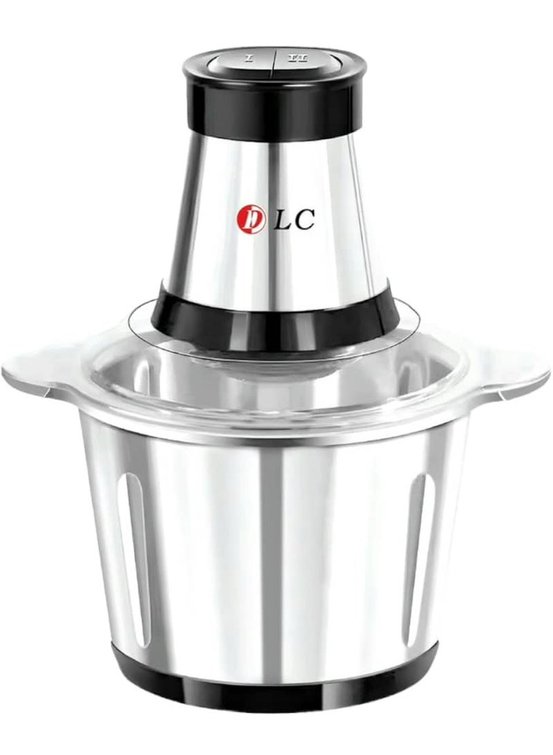 DLC Electric Meat Grinder 3L Multifunction Stainless Steel Kitchen Food Processor for Meat Vegetables Onion Garlic Fruits Nuts 2-Speed Control Food Mincer for Home Kitchen Restaurants 3 L 300 W DLC-39403 Multicolour - Image 1