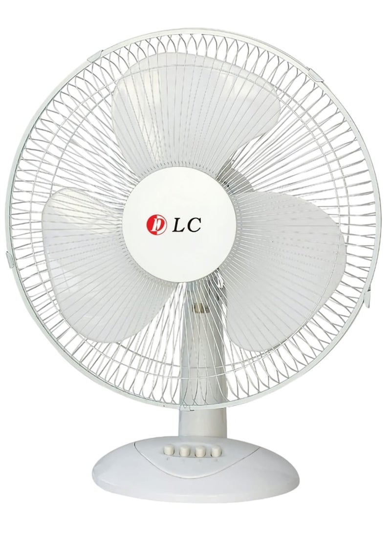 DLC Three-Speed Table Fan With Timer 1640T White  - Image 1