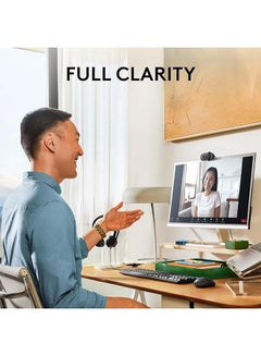 Logitech Brio 100 Full HD Webcam for Meetings and Streaming, Auto-Light Balance, Built-In Mic, Privacy Shutter, USB-A, for Microsoft Teams, Google Meet, Zoom and More Graphite  - Image 4