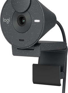 Logitech Brio 300 Full HD Webcam with Privacy Shutter, Noise Reduction Microphone, USB-C, Ceritified for Zoom, Microsoft Teams, Google Meet, Auto Light Correction Graphite  - Image 1