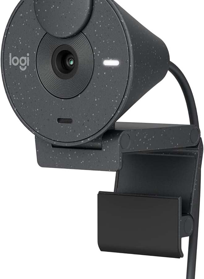 Logitech - Brio 300 Full HD Webcam with Privacy Shutter, Noise Reduction Microphone, USB-C, Ceritified for Zoom, Microsoft Teams, Google Meet, Auto Light Correction Graphite - Image 1
