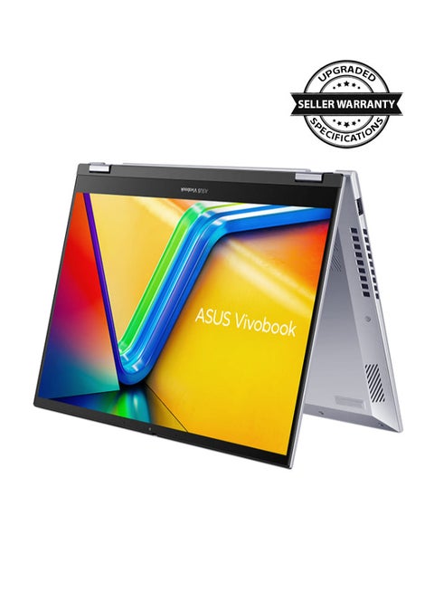 VivoBook Flip-TP3402VA-LZ144W Laptop With 14-Inch Touch Display, Core i9-13900H Processor/16GB RAM/1TB SSD/Windows 11/Intel Iris Xe Graphics With Pen English/Arabic Transparent Silver