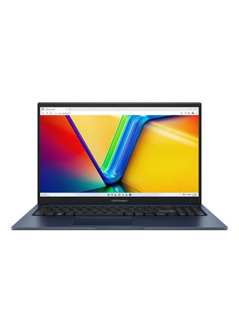 لابتوب فيفوبوك X1504VA-NJ093 بشاشة عالية الدقة مقاس 15.6 بوصة، ومعالج كور i7-1355U / ذاكرة وصول عشوائي رام 16 جيجابايت / محرك أقراص إس إس دي سعة 512 جيجابايت / بطاقة رسومات انتل يو اتش دي/ بدون ويندوز الإنجليزية/العربية أزرق