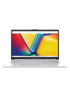 Vivobook GO E1504GA-NJ340 (Upgraded Version) Laptop With 15.6-Inch Full HD Display, Core i3-N305 Processor/8GB RAM/512GB SSD/Intel UHD Graphics/DOS(Without Windows) English/Arabic Cool Silver