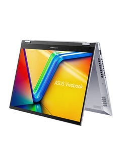 VivoBook 14 Flip Laptop With 14-Inch Touch Display, Core i7-12700H Processor/16GB RAM/512GB SSD/Windows 11/Intel Iris Xe Graphics With Pen English/Arabic Silver
